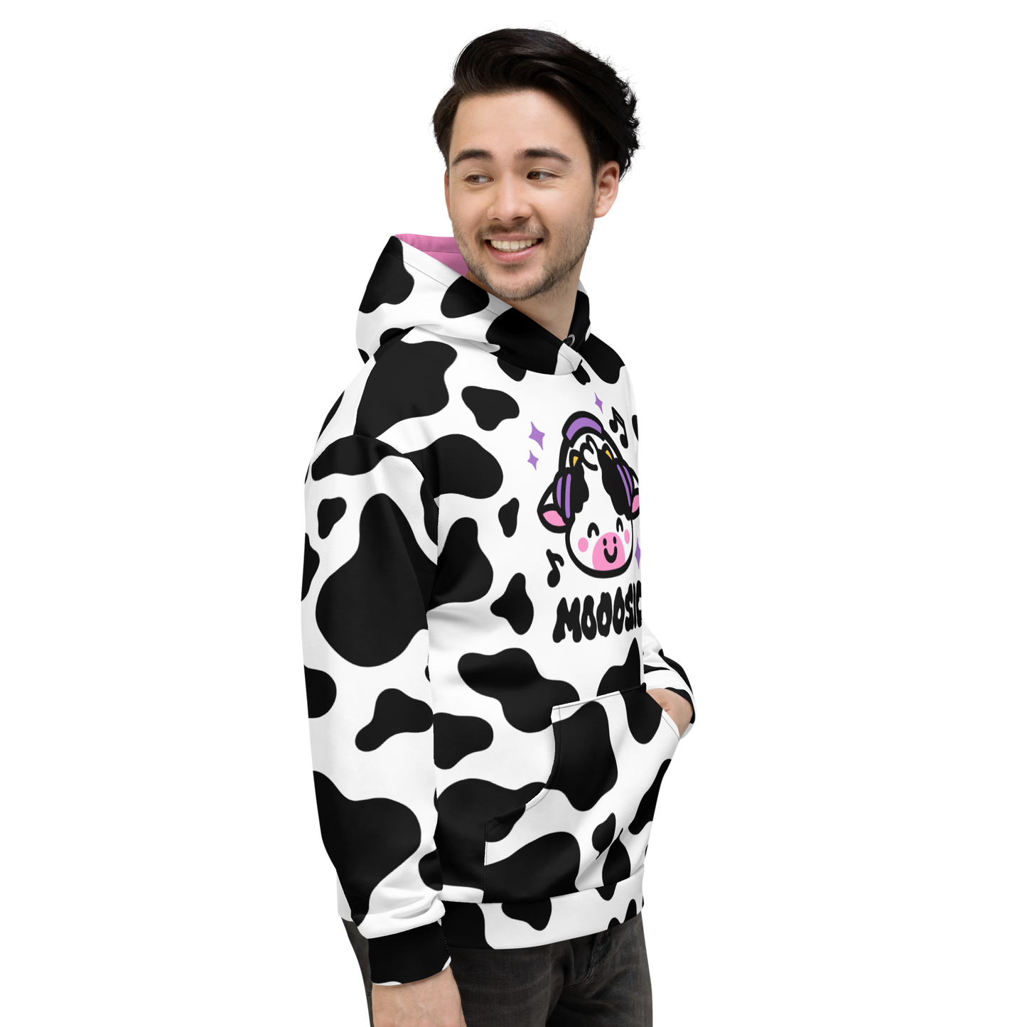 Cute Cow "Mooosic" Hoodie