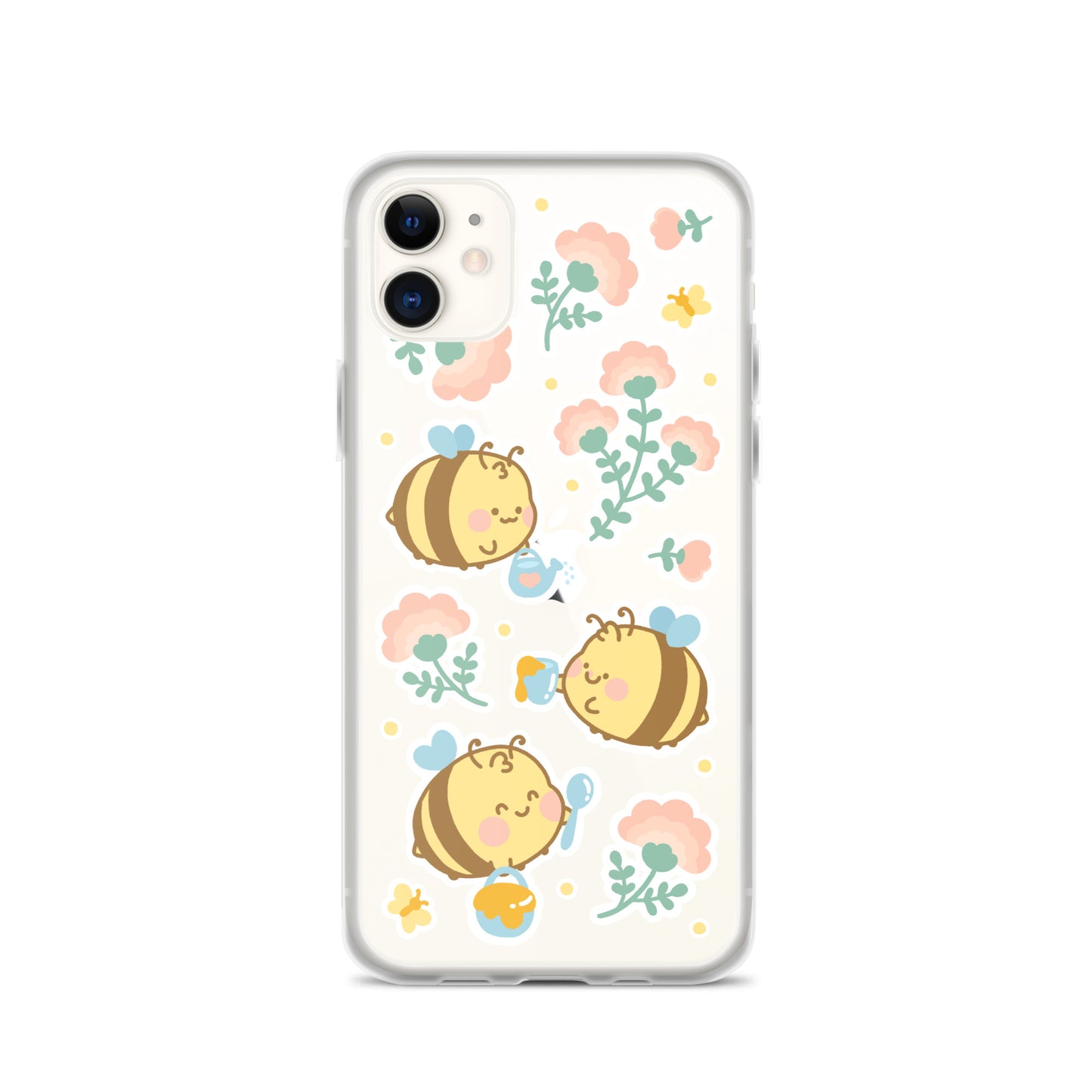 Kawaii Bees Clear Case for iPhone®