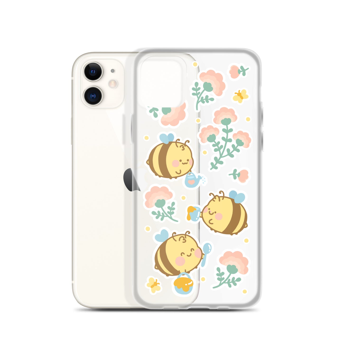 Kawaii Bees Clear Case for iPhone®