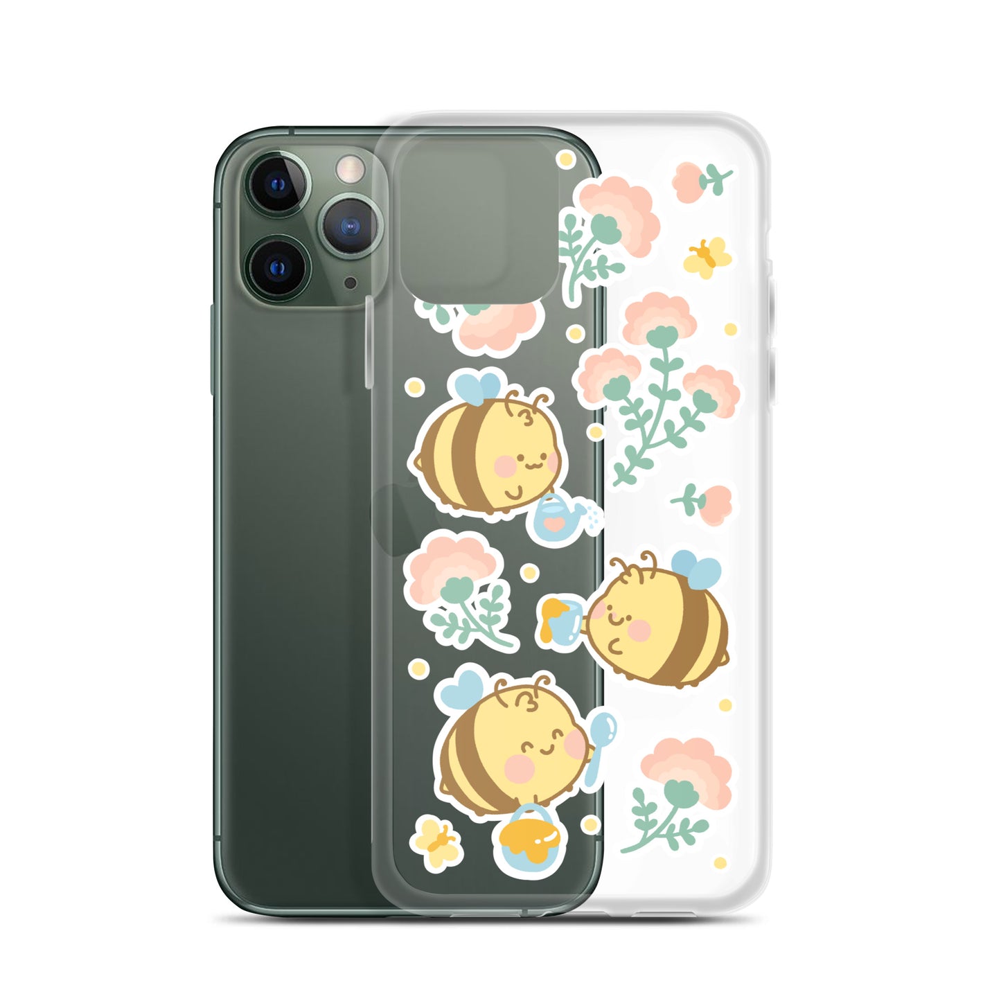 Kawaii Bees Clear Case for iPhone®