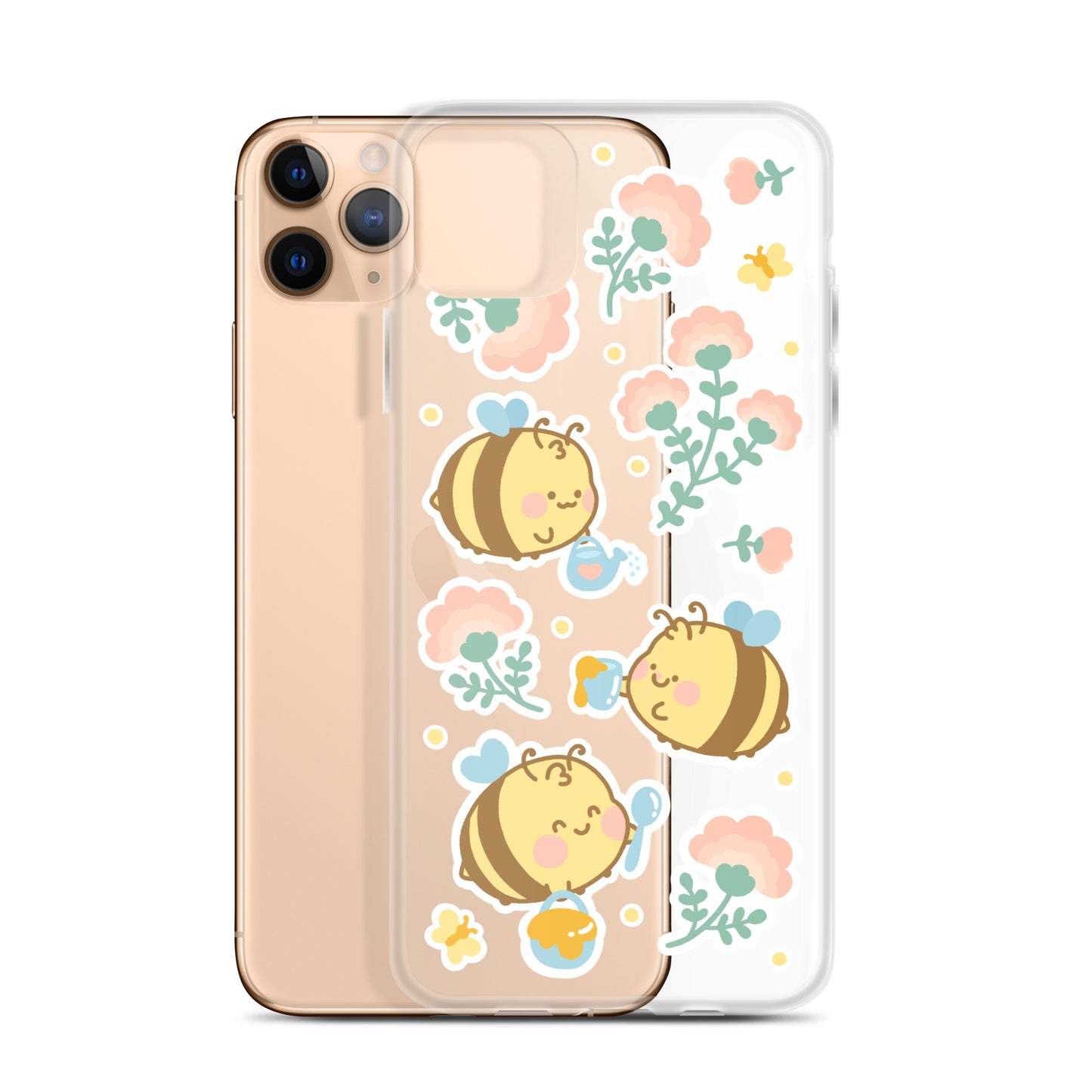 Kawaii Bees Clear Case for iPhone®