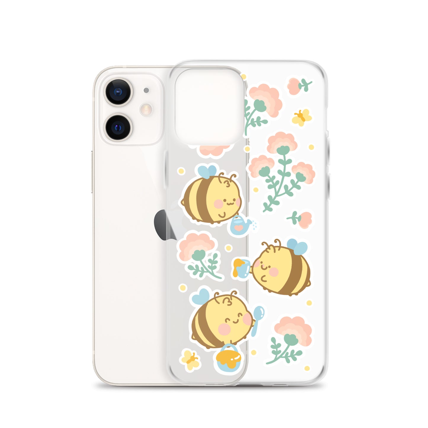 Kawaii Bees Clear Case for iPhone®