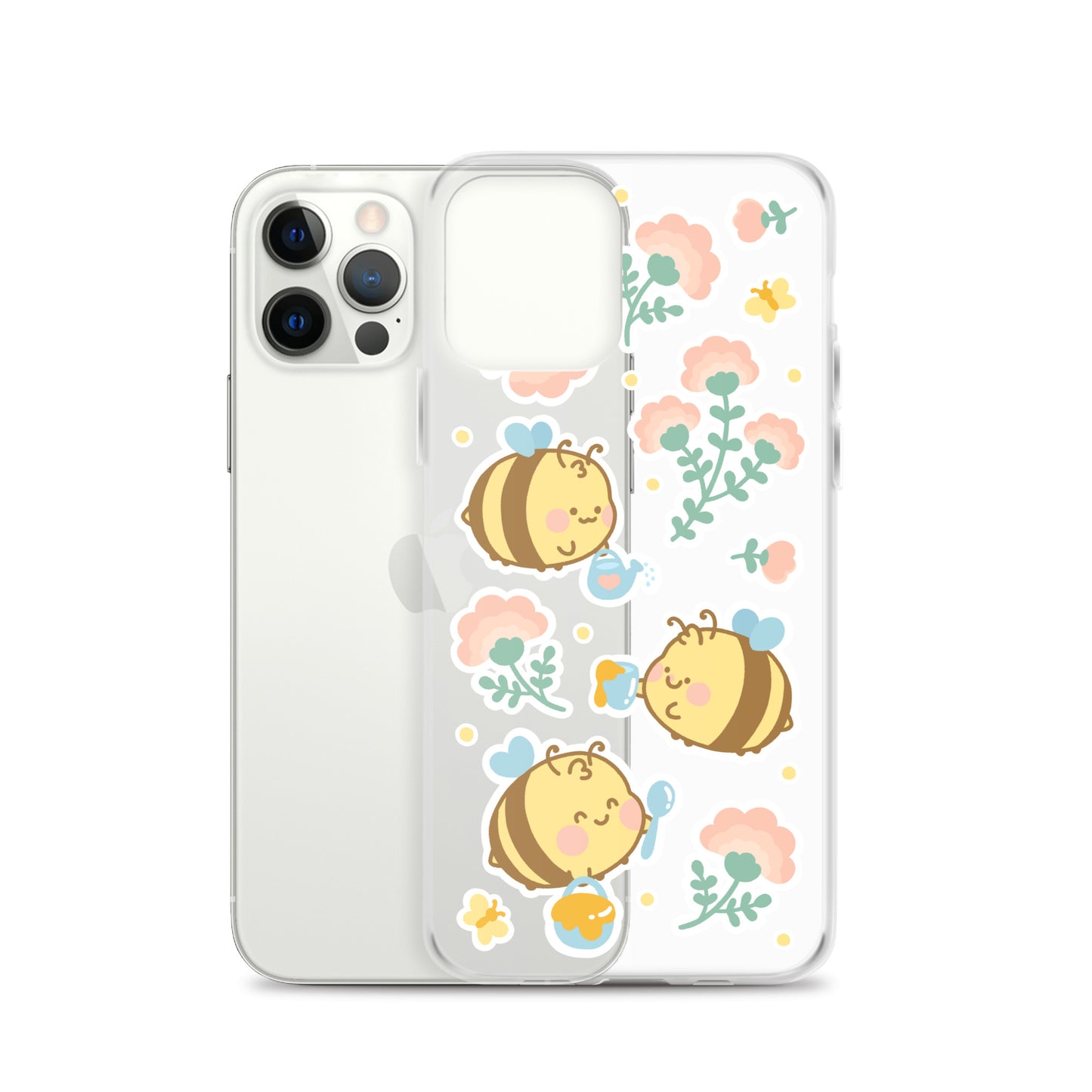 Kawaii Bees Clear Case for iPhone®