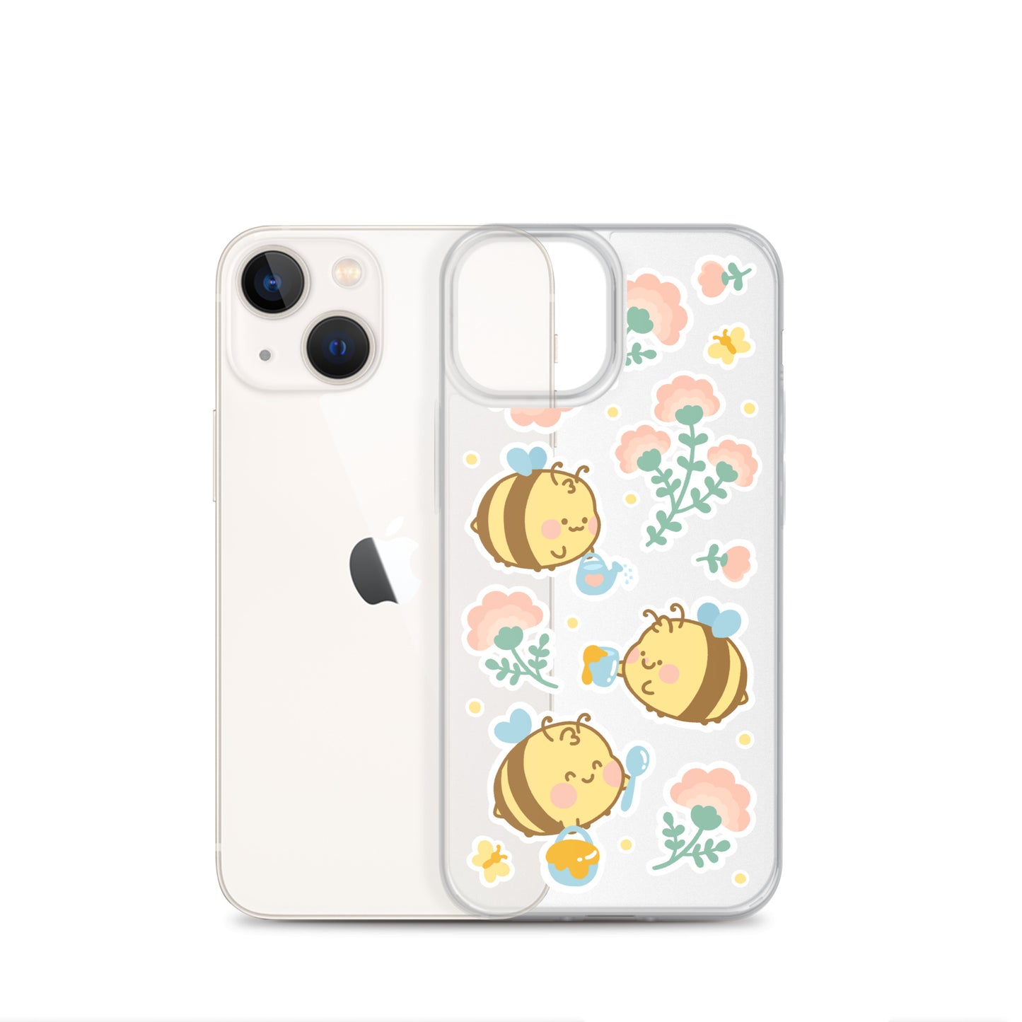 Kawaii Bees Clear Case for iPhone®