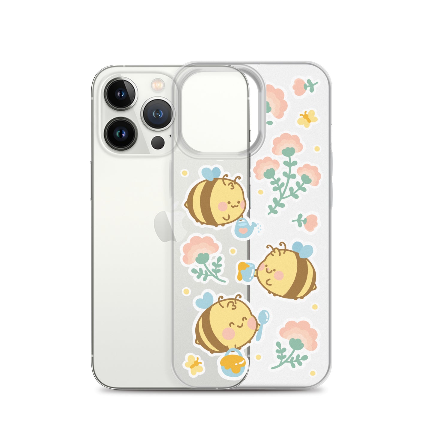 Kawaii Bees Clear Case for iPhone®