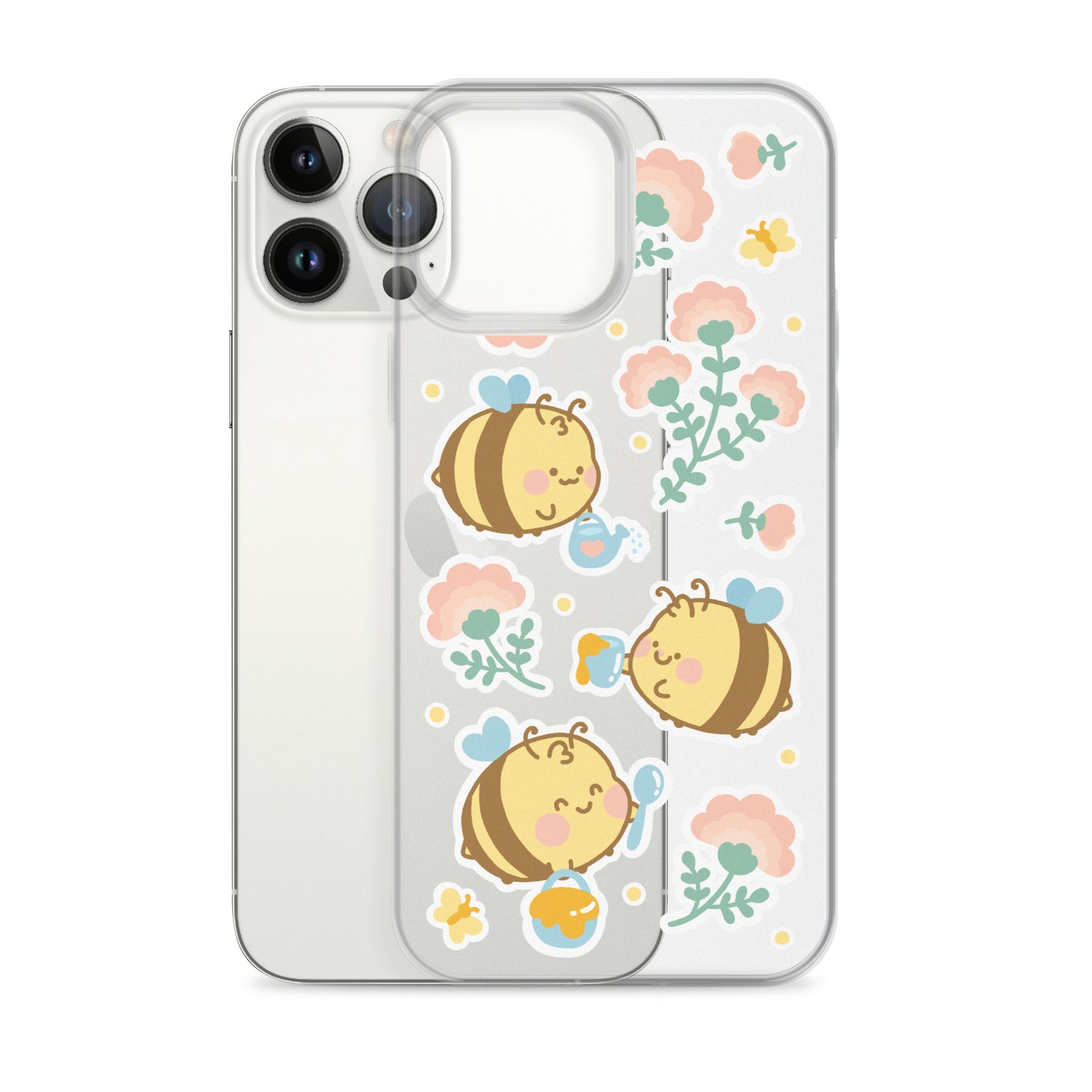 Kawaii Bees Clear Case for iPhone®