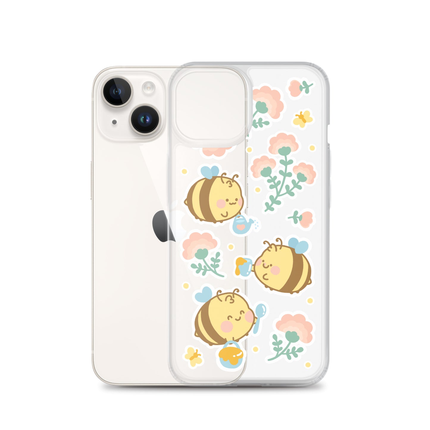 Kawaii Bees Clear Case for iPhone®
