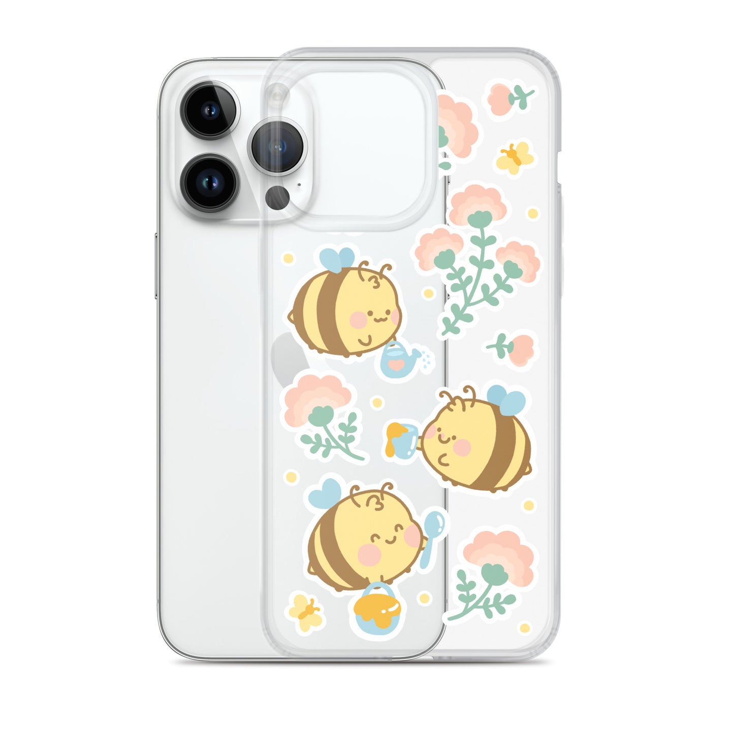 Kawaii Bees Clear Case for iPhone®