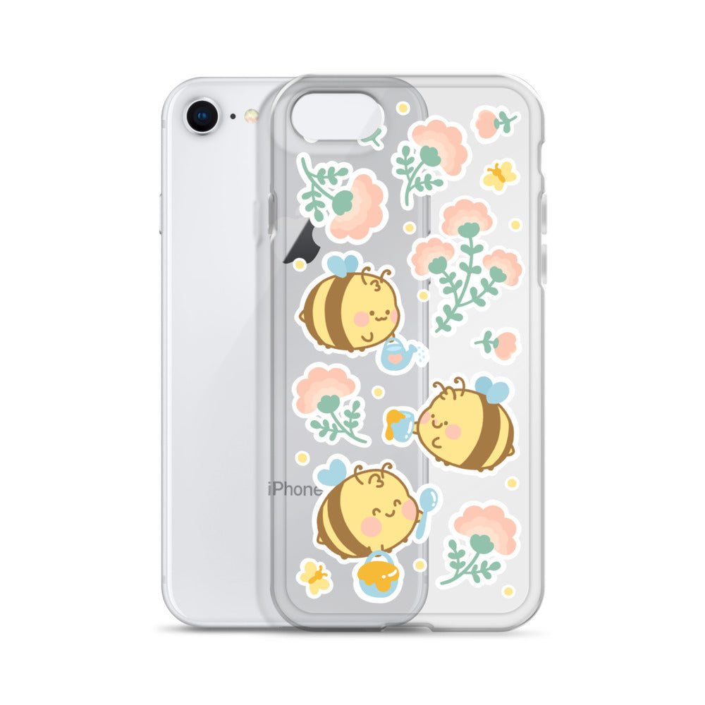 Kawaii Bees Clear Case for iPhone®