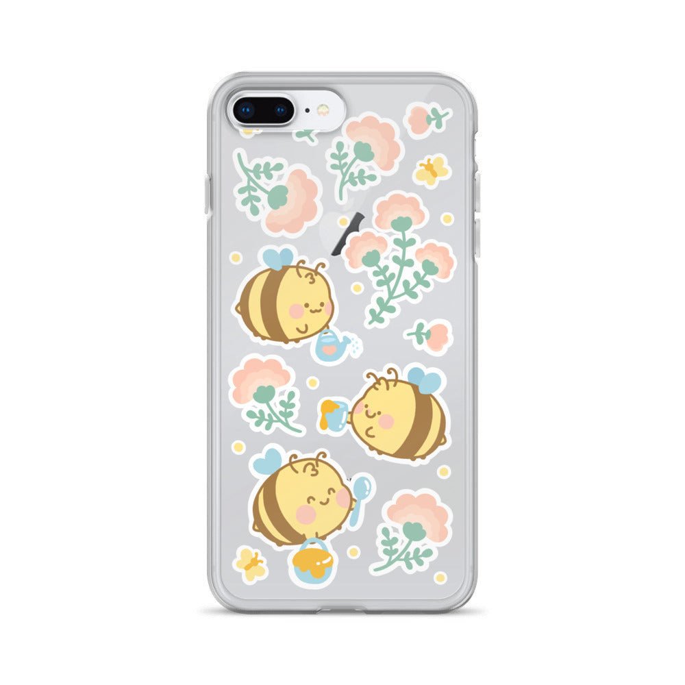 Kawaii Bees Clear Case for iPhone®
