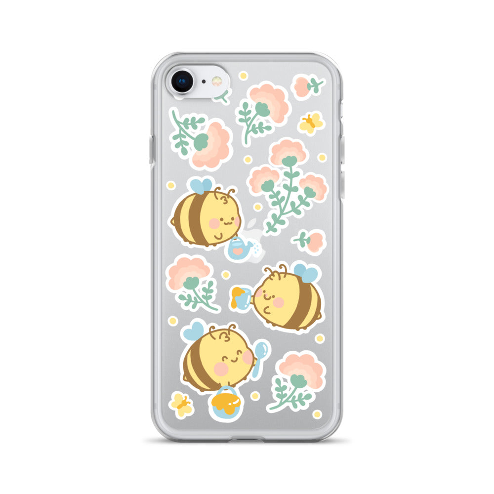Kawaii Bees Clear Case for iPhone®