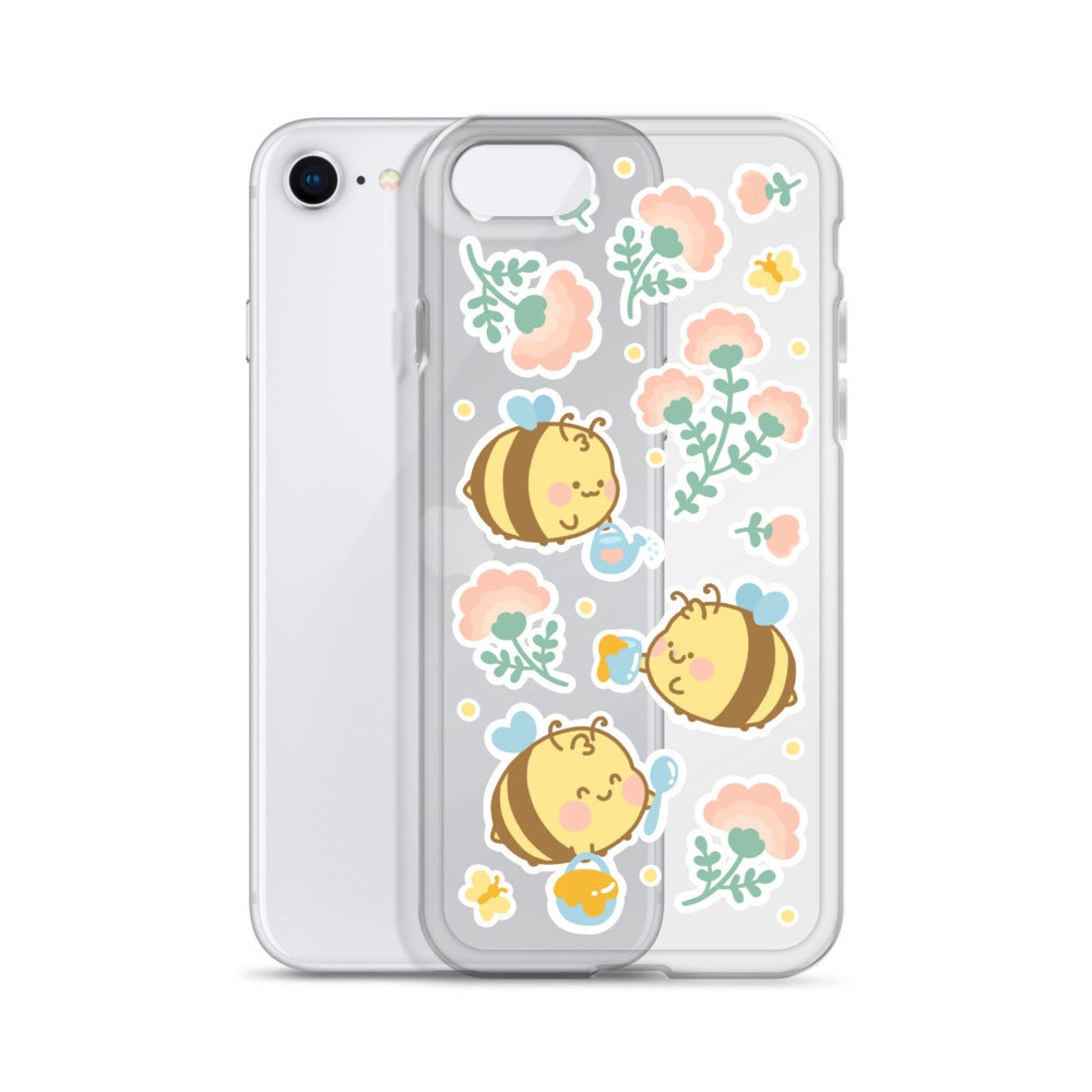 Kawaii Bees Clear Case for iPhone®