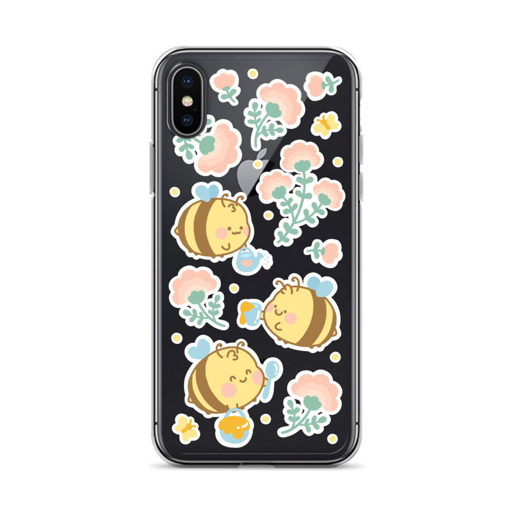Kawaii Bees Clear Case for iPhone®