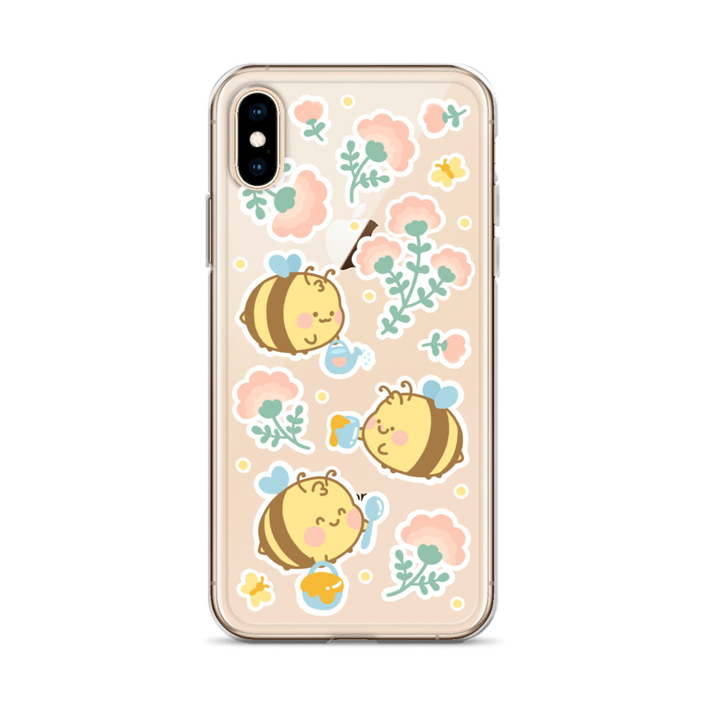 Kawaii Bees Clear Case for iPhone®