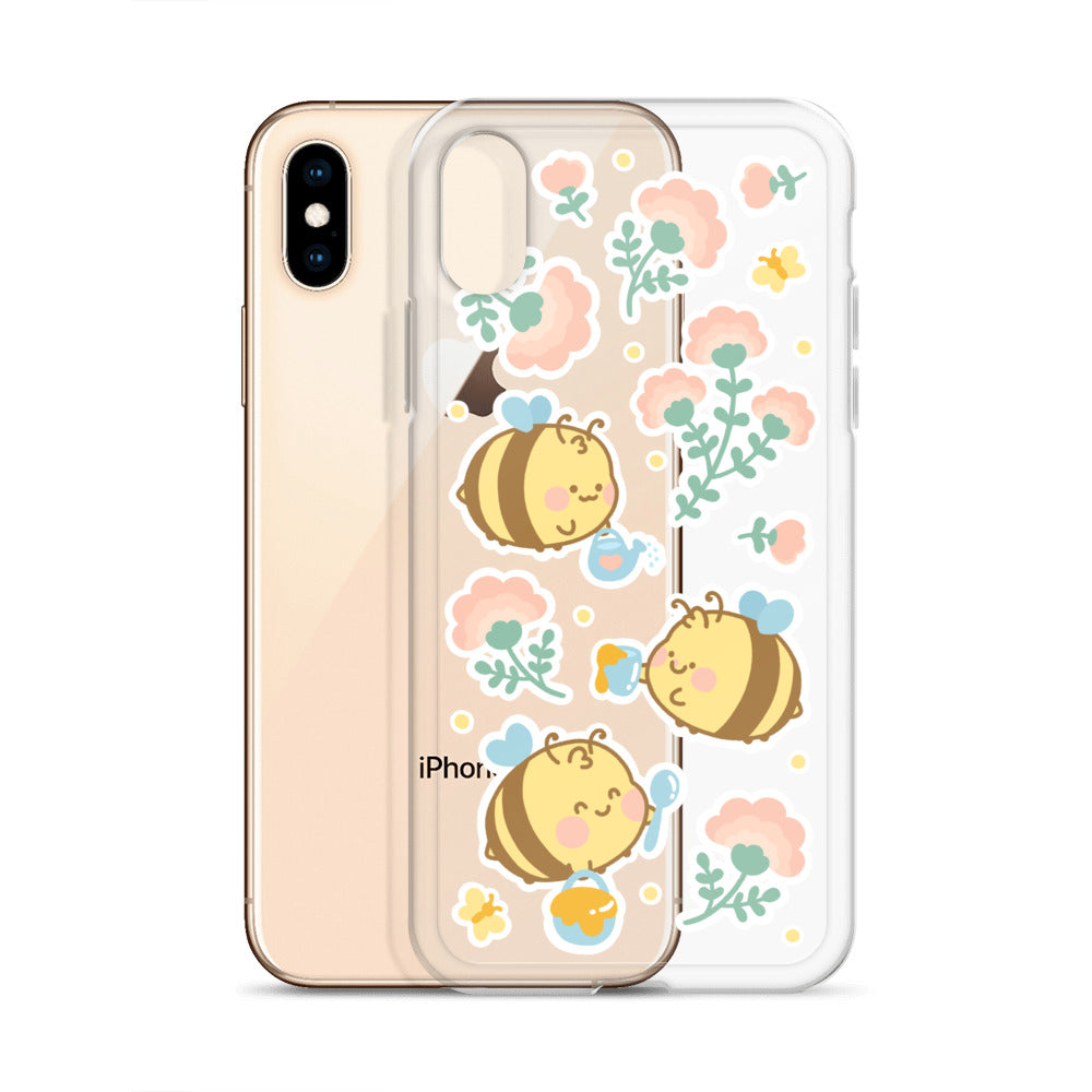 Kawaii Bees Clear Case for iPhone®