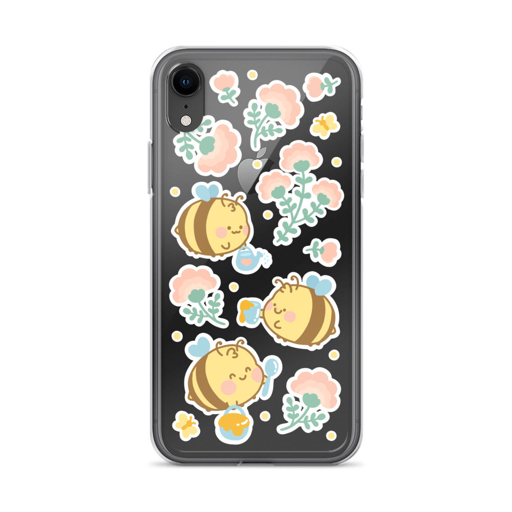 Kawaii Bees Clear Case for iPhone®