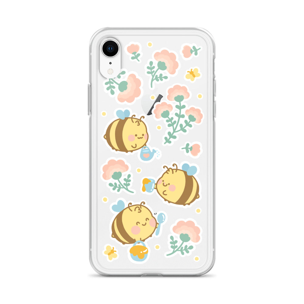 Kawaii Bees Clear Case for iPhone®