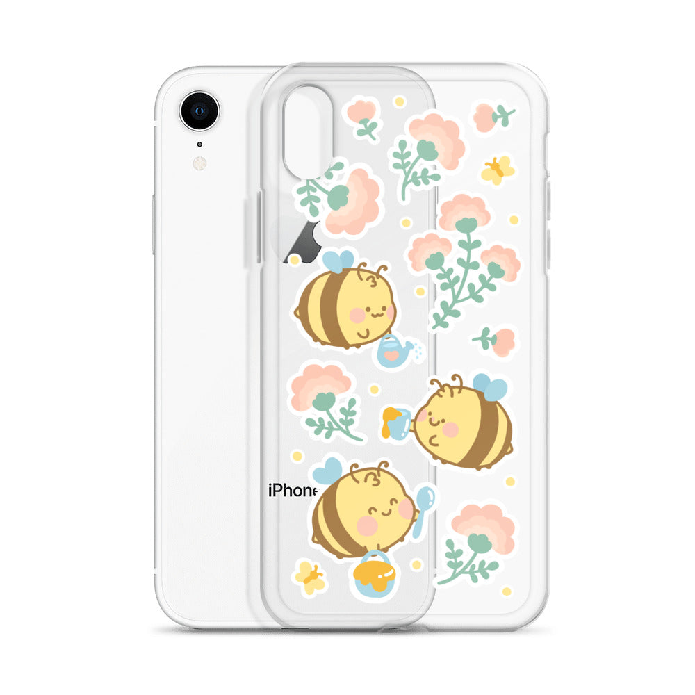 Kawaii Bees Clear Case for iPhone®