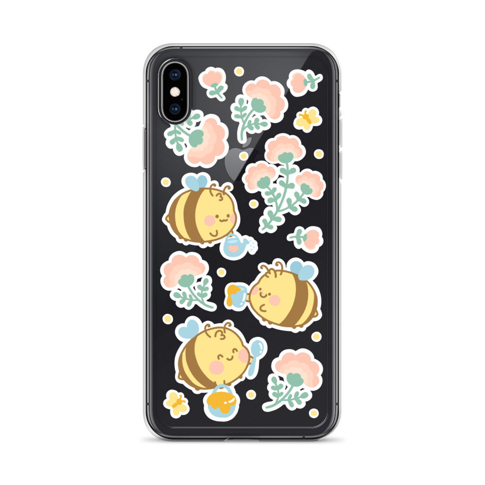 Kawaii Bees Clear Case for iPhone®