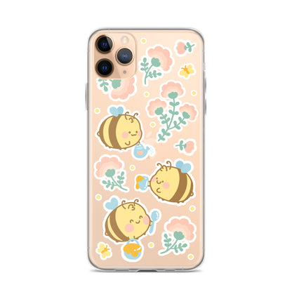 Kawaii Bees Clear Case for iPhone®