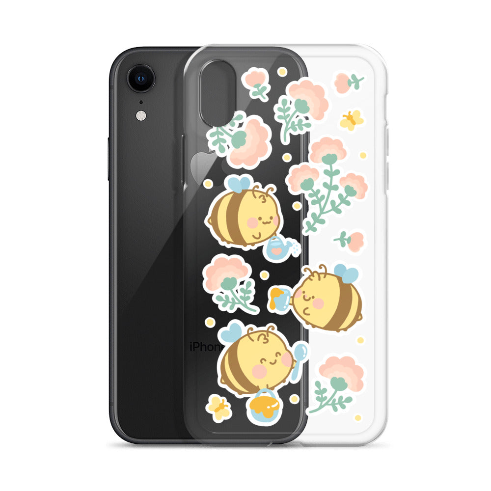 Kawaii Bees Clear Case for iPhone®