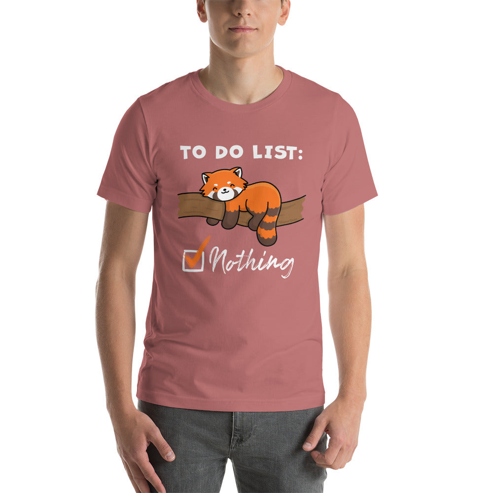 Kawaii Red Panda "To Do" List Funny T-shirt
