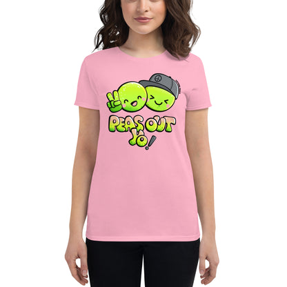 Peas Out – Funny Kawaii Graffiti Fitted T-shirt
