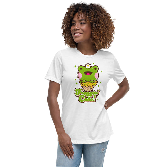 Froggin' Cute Ice Cream Cutie Relaxed Fit Women's T-shirt